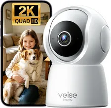 2K Indoor Camera for Home Security, Baby Monitor, Wifi Pet Dog Camera | 180-Day