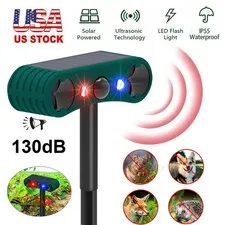 Outdoor Solar Wireless Motion Sensor Alarm 13 Sound Detector 130db Loud Noise