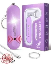 Personal Safety Alarm 140dB Loud Siren Keychain Women