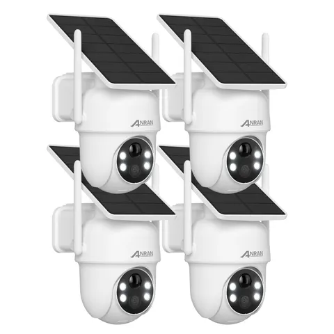 Outdoor Solar PTZ WiFi Security Camera 3MP Home 2 Way Audio PIR Motion Detection