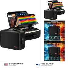 Fireproof Document Box with Lock - 5200°F Fire Proof Safe for Home Documents,...