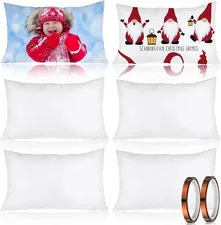 Custom Blank Sublimation Pillow Cases - 6 Pack with Heat Transfer Tape Kit