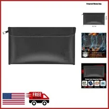 Fireproof Safe Storage Bag for Cash and Important Documents, 8.1" x 4.8"