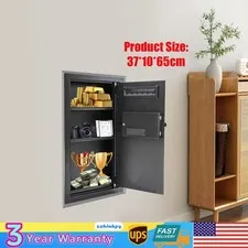 Black Modern Wall-mounted Safe Safe With Keys Hidden Wall safe Combination Lock