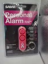 SABRE 120dB Siren Personal Safety Alarm w/Keychain Accessory PINK New