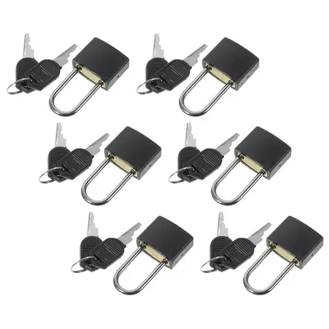 6 Sets Mini Padlocks With Keys Small Locks For Doors Drawers Toolbox Security