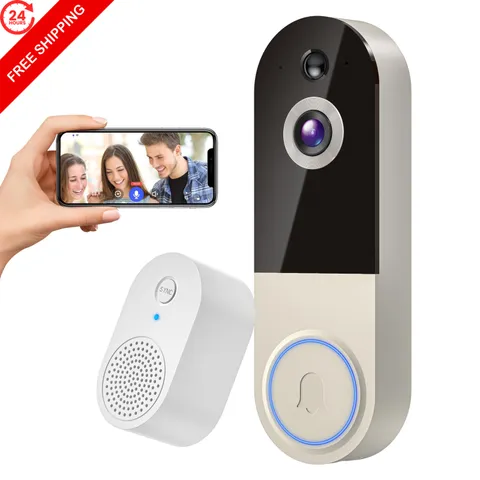 NexoSora 1080p Wireless Doorbell Camera with Receiver, AI Human Detection,...