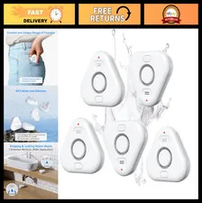 5 Pack Water Leak Detectors - Adjustable Audio Alarm 0-120dB, IP66 Leak Sensors