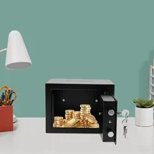 Small Safe Box with Drop Slot, Safe Box for Money, Cash Safe Box for Cabinets