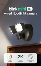 Blink Mini 2K+ Wired Floodlight Camera (newest model) — Wired smart security