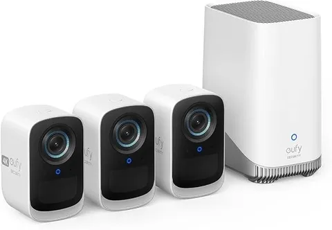 eufyCam S300(eufyCam 3C)3-Cam Kit Security Camera Outdoor Wireless 4K Camera