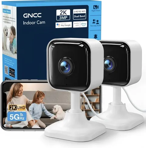 2K Indoor Camera for Home Security with Phone App 5G/2.4G Wifi Pet Cam | Mini Pe
