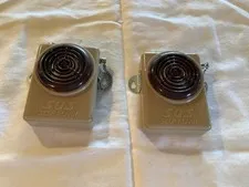 Vintage 60's pair 2 Safety Electric Co. SOS Self Alarms Burglar Fire Buzzer