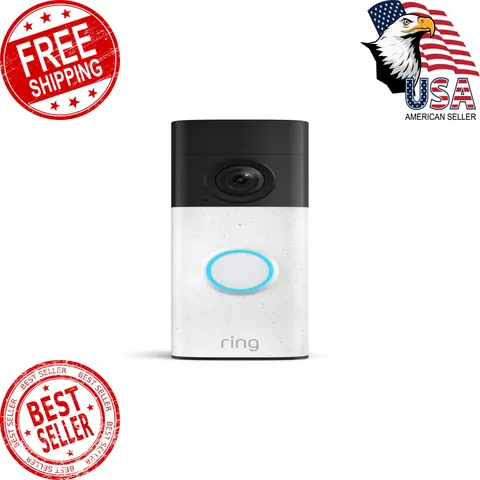 Ring Battery Doorbell 2K (newest model), Retinal 2K with wide-angle video, up...