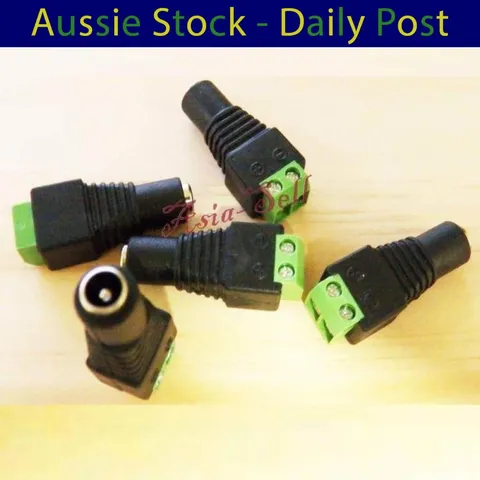 100pcs Female DC Jack 5.5 x 2.1mm 12V Power Plug Adaptor Connector CCTV LED