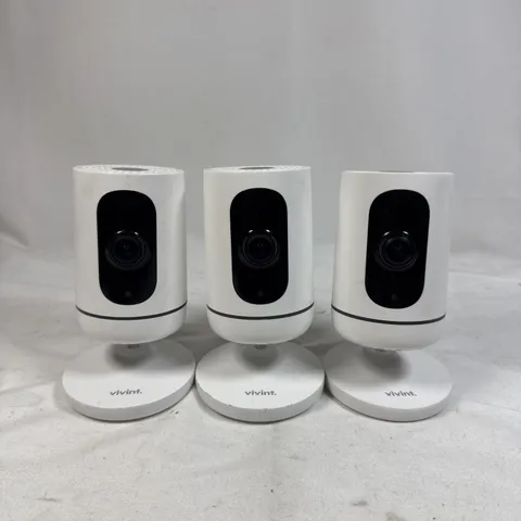 Lot of 3 Vivint Ping Indoor 1080p Wi-Fi Security Cameras V-CAM1 No Cords Works