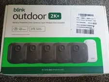 BLINK OUTDOOR 2K+ WIRELESS SMART SECURITY 5 CAMERA SYSTEM W/ SYNC MODULE CORE