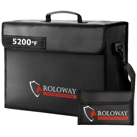 Fireproof Bag for Cash and Documents - 17 x 12 x 5.8 Inches