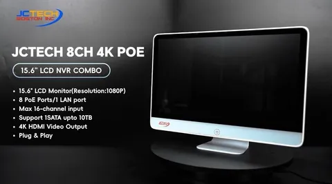 Grabador NVR 8 Canales Con Monitor Integrado 