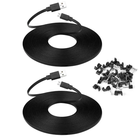 WYZE Cam v3 v4 v3 Pro 10ft Black Extension Cable 2 Pack WYZE Accessories