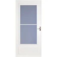Larson 81 In. H X 36 In. W Vinyl/Wood White Mid-View Reversible Self-Storing Sto
