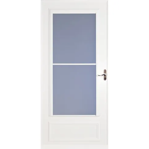 Larson 81 In. H X 36 In. W Vinyl/Wood White Mid-View Reversible Self-Storing Sto