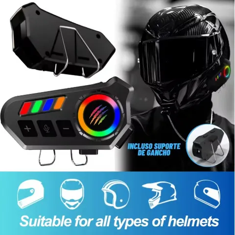 Motorcycle Helmet Bluetooth 5.4 Headset Waterproof Music Player