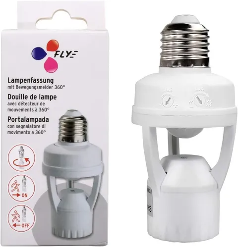 Motion Sensor Light Socket,Pir Motion Detector Screw Bulb Adapter,Auto E26/E27