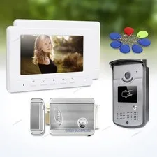 7" Wired Video Door Entry Security Intercom with Intra-monitor Audio Intercom