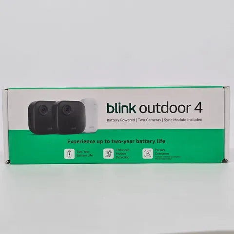 Blink Outdoor 4 (4th Gen 2025) Wireless Security Camera + Sync Module, 2 Cameras