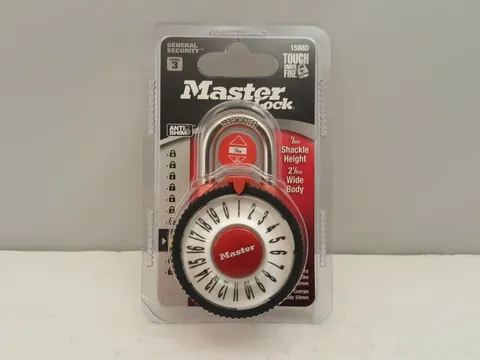 Master Lock Wide Magnification Combination Dial Padlock | Red | Level 3 | 1588D