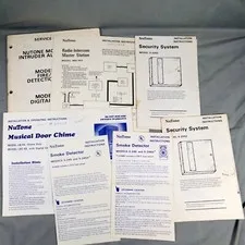 Vtg User & Service Manuals for NUTONE S-2252 Intruder Alarm System Fire/Smoke
