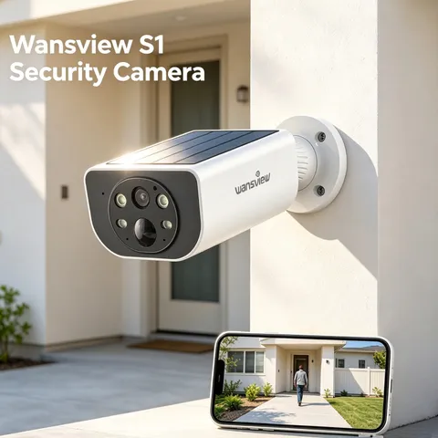 Wansview Solar Camera Security Outdoor 100% Wire-Free Security Cameras Wireless