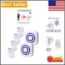 Versatile Motion Sensor Alarm System - 300ft Wireless Range & LED Indicator