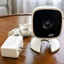 ADT Indoor Wired IP/Network Surveillance Camera, Color, Wall Plug-In, 1 Cam