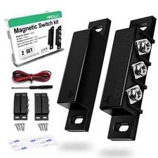 2 Sets Magnetic Reed Switch NO/NC, Wired Door Window Contact Sensor | Surface-Mo