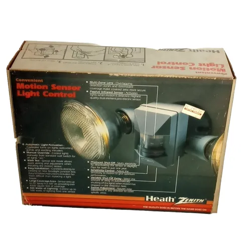 Motion Sensor Light Control Heath Zenith Light Fixture With Infrared Sensors NOS