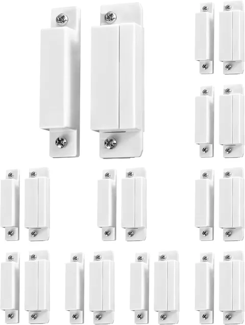 QWORK MC-31 Wired Surface-Mounted NC Magnetic Door Window Contact Sensor Alarm R