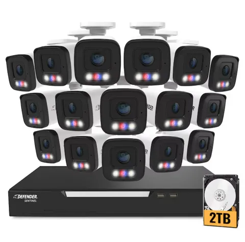 Defender Sentinel Ai 16 Camera 4k System 2tb New Free Shipping