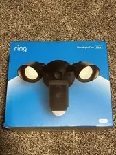 Ring Floodlight Cam Wired Plus Outdoor Wired HD Surveillance Camera - Black