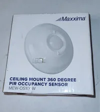 LEVITON Occupancy Sensor OSC10-MWW,Ceiling Mount,24VDC, 1000sqft,White