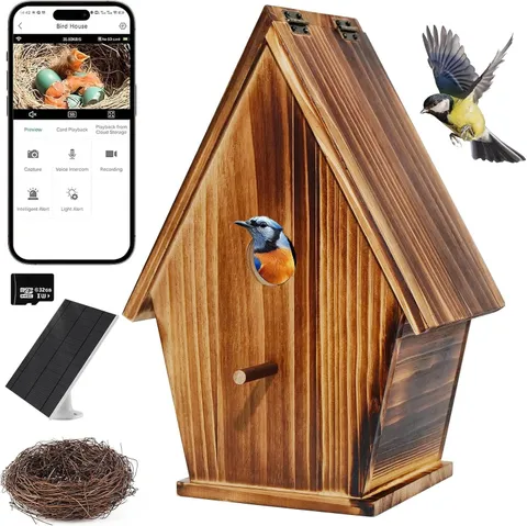 Smart Bird House with Camera, 1080P HD Birdhouse with Camera Inside