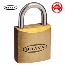 BRAVA 20mm Padlock.  KEYED ALIKE PADLOCKS -Full Brass Bodied Lock BRP20KA1