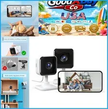 Indoor Security Camera 2 Pack 1080P WiFi Motion Detection Night Vision Two Way