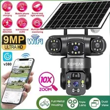 9MP Solar Security Camera Outdoor Wireless WIFI Night Vision Surveillance LOT