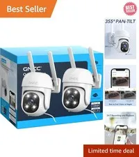 Weatherproof 1080P Outdoor Camera - Motion Detection & Two-Way Audio
