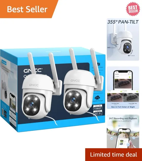 Weatherproof 1080P Outdoor Camera - Motion Detection & Two-Way Audio