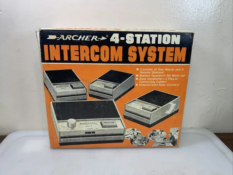 Vintage Archer 4 Station Intercom System Radio Shack Cat No 43-216 Exc. Cond.