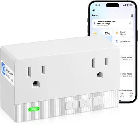Freezer Alarm Wireless Wifi Alert 2.4Ghz,Power Failure Alarm with 2 Socket, 110D