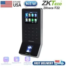 ZKTeco F22 Biometric Fingerprint Access Control Time Clock for Small Business